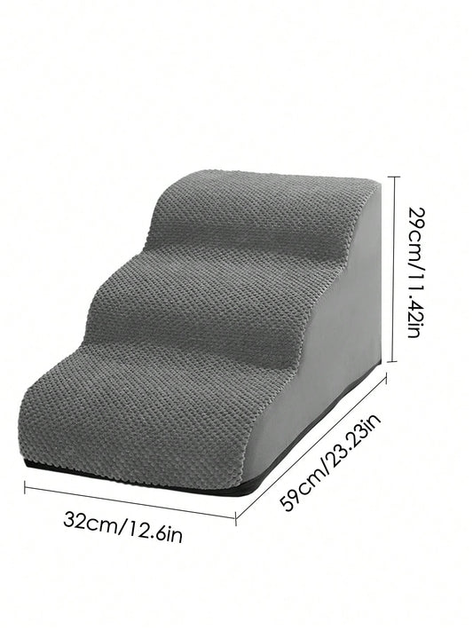 1pc 3-Tier Pet Stairs, Washable Dog Climbing Ladder For Home Use