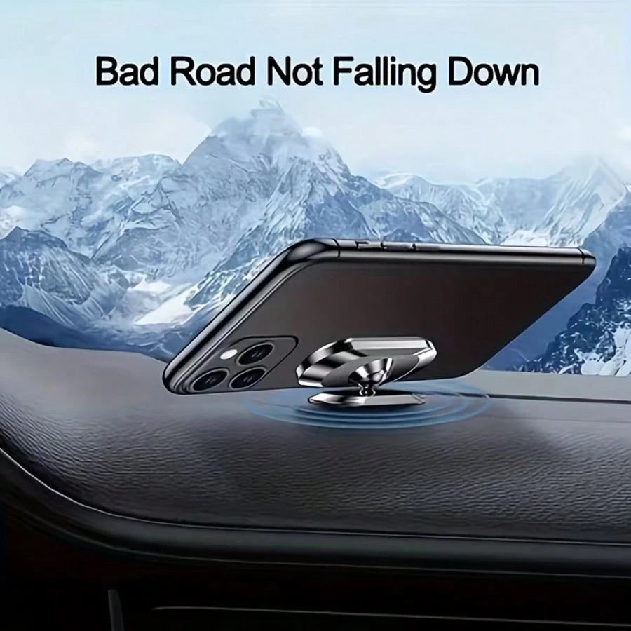 1pc 360° Rotatable Magnetic Car Phone Holder, Car Navigation Phone Mount, Foldable Phone Stand, Compatible With Any Phone, Car Accessories Holder, Automotive Supplies