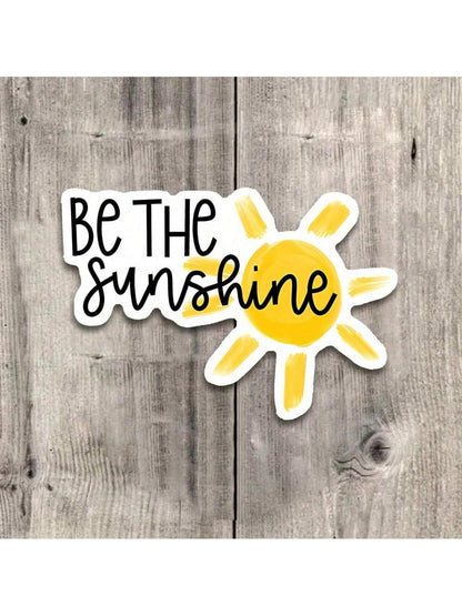1pc 3inch Be The Sunshine' Positive Vibes Sticker- Ideal For IPads, Kindles, Water Bottles, Books, Laptops, Notebooks, Journals, Planners, Dorm Rooms, Classroom Decor, And Self-Care Packages- A Brig