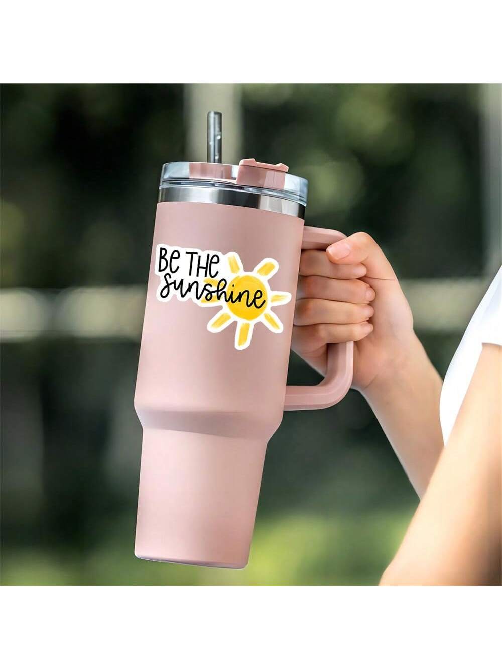 1pc 3inch Be The Sunshine' Positive Vibes Sticker- Ideal For IPads, Kindles, Water Bottles, Books, Laptops, Notebooks, Journals, Planners, Dorm Rooms, Classroom Decor, And Self-Care Packages- A Brig