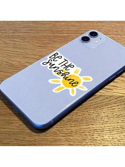 1pc 3inch Be The Sunshine' Positive Vibes Sticker- Ideal For IPads, Kindles, Water Bottles, Books, Laptops, Notebooks, Journals, Planners, Dorm Rooms, Classroom Decor, And Self-Care Packages- A Brig