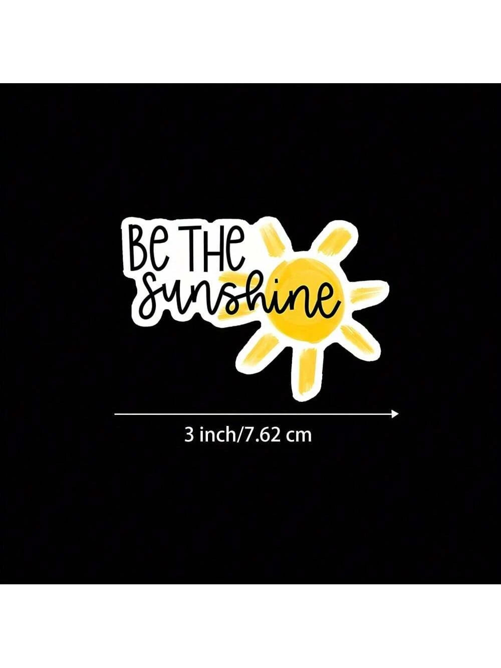 1pc 3inch Be The Sunshine' Positive Vibes Sticker- Ideal For IPads, Kindles, Water Bottles, Books, Laptops, Notebooks, Journals, Planners, Dorm Rooms, Classroom Decor, And Self-Care Packages- A Brig