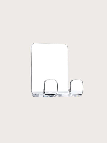 1pc/3pcs/6pcs Acrylic Transparent Razor Hooks, Bathroom Razor Holder Without Drilling, Includes Crush-Proof Packaging Box
