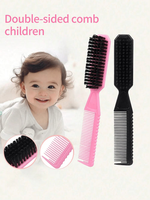 1pc/3pcs Kids Double-Sided Styling Comb 2-In-1 Hair Brush For Baby & Children Hair Styling, Home Use