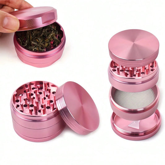 1pc 4-Layer Aluminum Alloy Grinding Tool- Premium Metal Multi-Purpose Grinder- Compact Household Accessory- Holiday Gift Set (1.57inch/1.96inch)