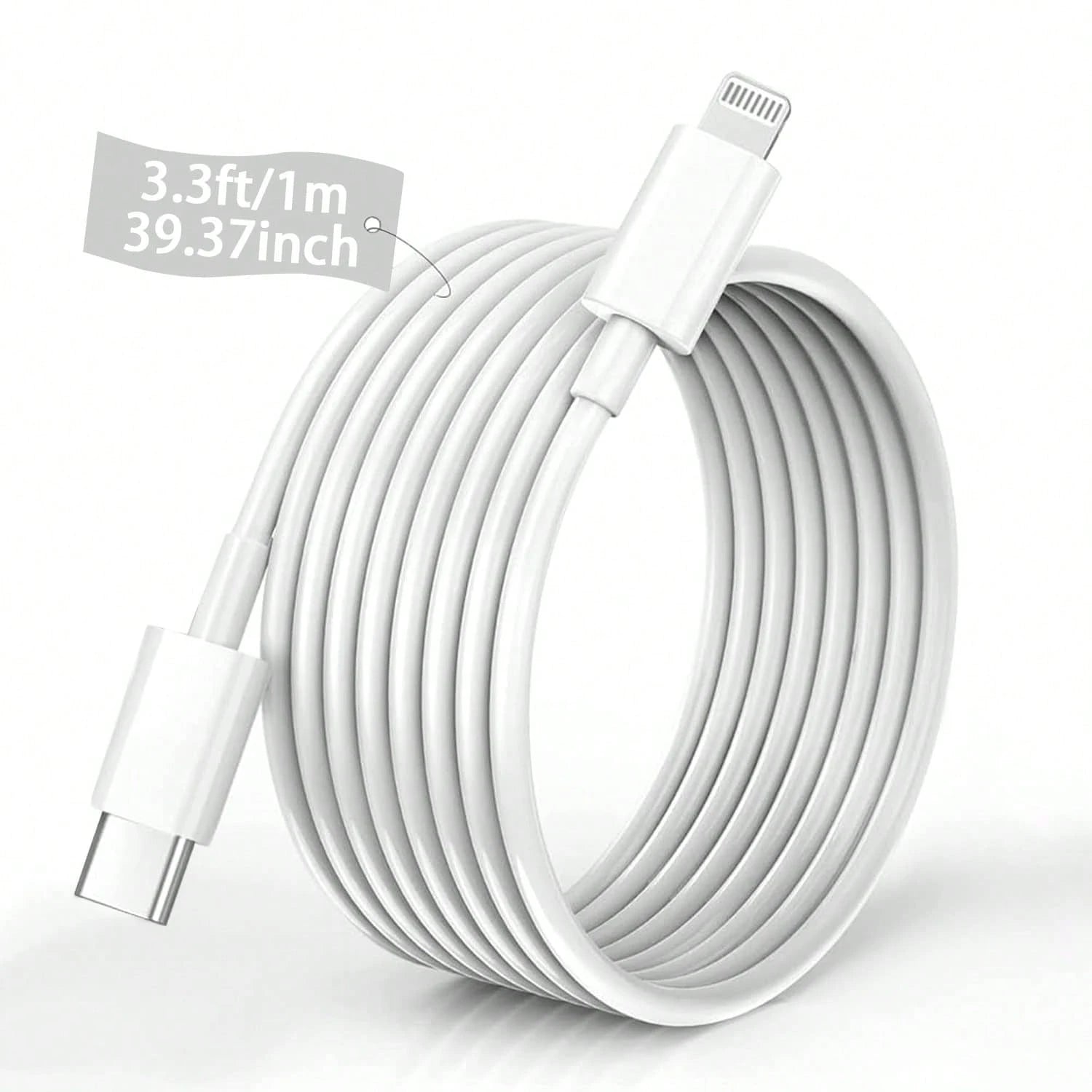 1pc [6.6ft/2m, 3.3ft/1m] Car Charger Cable, Compatible With IPhone, USB C To Lightning Cable, Compatible With IPhone 14/13/12/11 Pro Max/Xs Max/Xr/Xs/X/8/7 And More, Fast Charging, MFi Certified