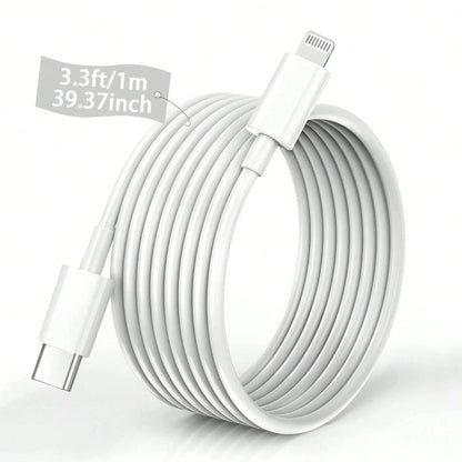 1pc [6.6ft/2m, 3.3ft/1m] Car Charger Cable, Compatible With IPhone, USB C To Lightning Cable, Compatible With IPhone 14/13/12/11 Pro Max/Xs Max/Xr/Xs/X/8/7 And More, Fast Charging, MFi Certified