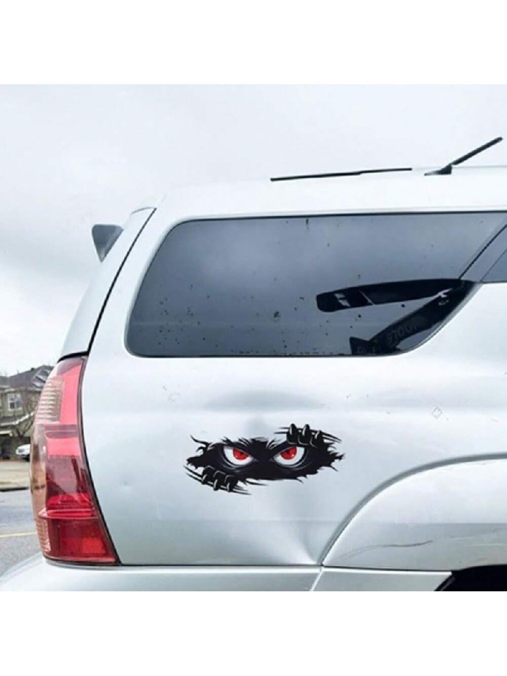 1pc Angry Peeping Monster Vinyl Car Stickers- Large Durable Stickers For Cars, Trucks, And Sports Vehicles, Black Bumper Sticker