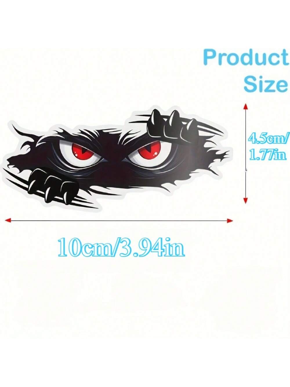 1pc Angry Peeping Monster Vinyl Car Stickers- Large Durable Stickers For Cars, Trucks, And Sports Vehicles, Black Bumper Sticker