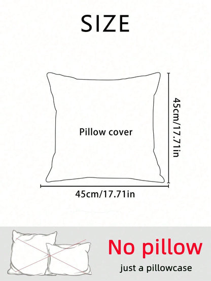1pc Autumn/Winter Halloween Ghost Theme Cushion Cover, Cute Little Ghost Pattern Pillowcase, Soft Decor For Homestay Bedroom Party, Invisible Zipper, Machine Washable, Holiday Atmosphere Sofa Decorati