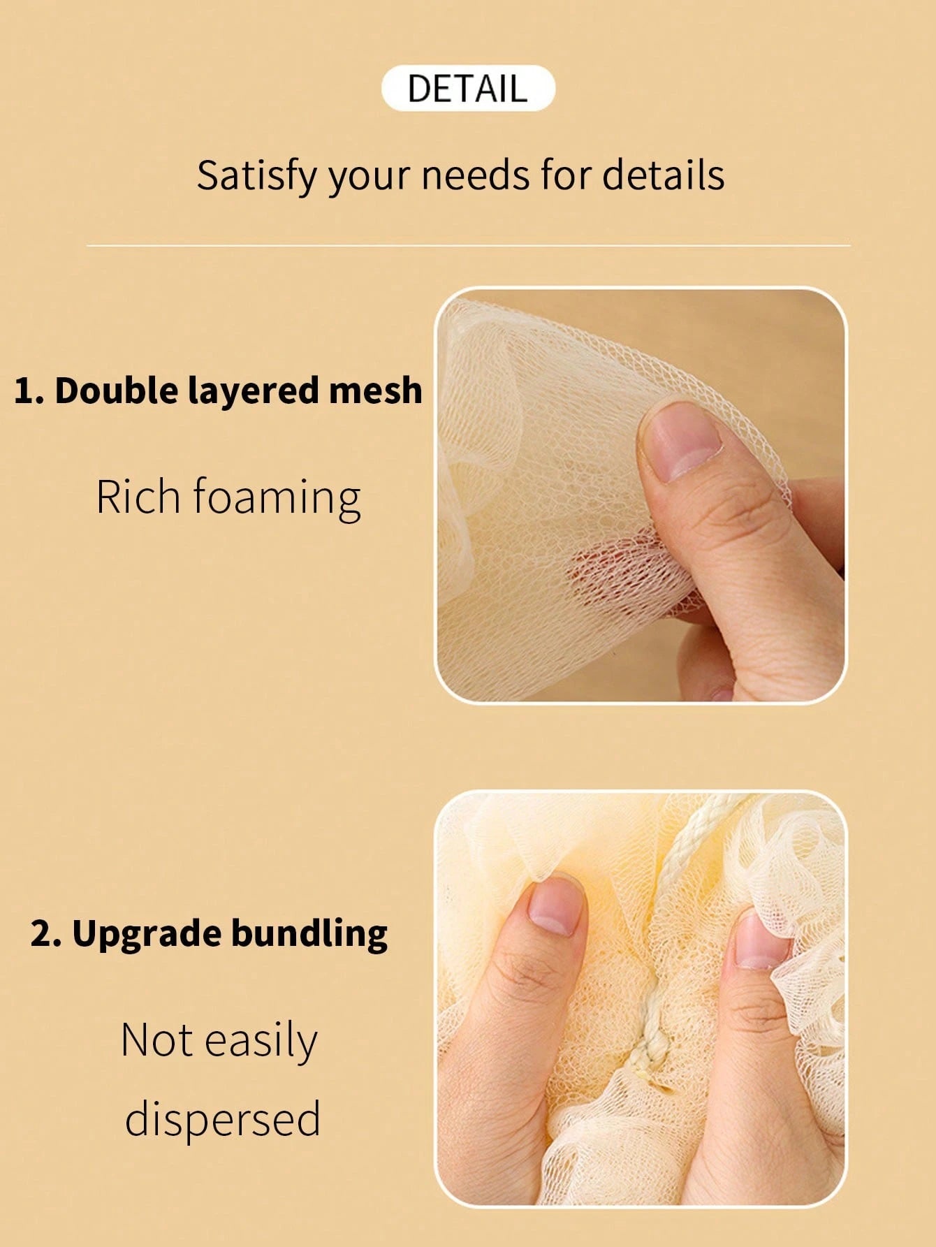 1pc Baby Bath Accessories- Exfoliating Washcloth, 2-In-1 Soft Scrub Sponge, Non-Slip Baby Bath Glove, Thick Hanging Design, Soft & Non-Shedding Bath Sponge, 2-In-1 Double-Sided Baby Bath Towel