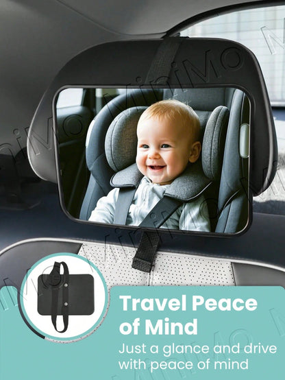 1pc Baby Car Rearview Mirror, Acrylic Material, Shatterproof And Crack-Resistant, Suitable For Rear-Facing Baby Car Seat, Wide And Clear View