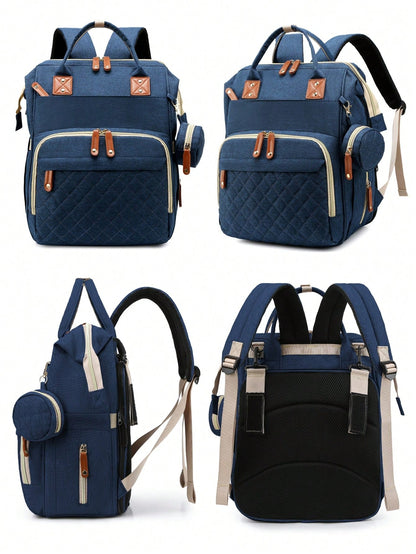 1pc Baby Diaper Bag Backpack, Multifunction Portable Waterproof Large Capacity Travel Baby Bags, Baby Stuff Organizer, Baby Registry Search, Baby Diaper Bags For Boys & Girls, Baby Shower Gifts, Newbo