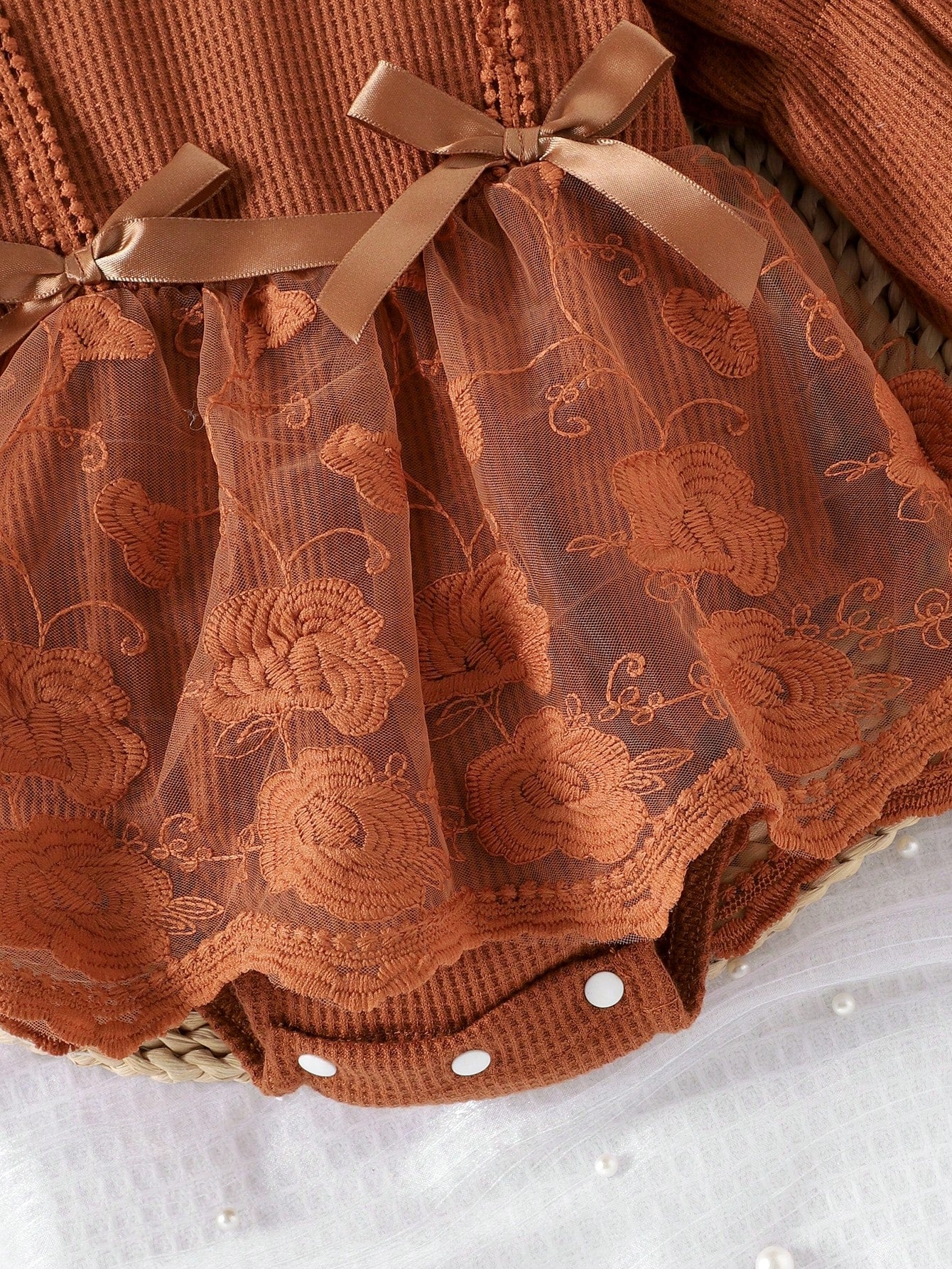 1pc Baby Girl Cute Long Sleeve Mesh Patchwork Dress With Headband And Socks, Spring/Autumn Thin Style
