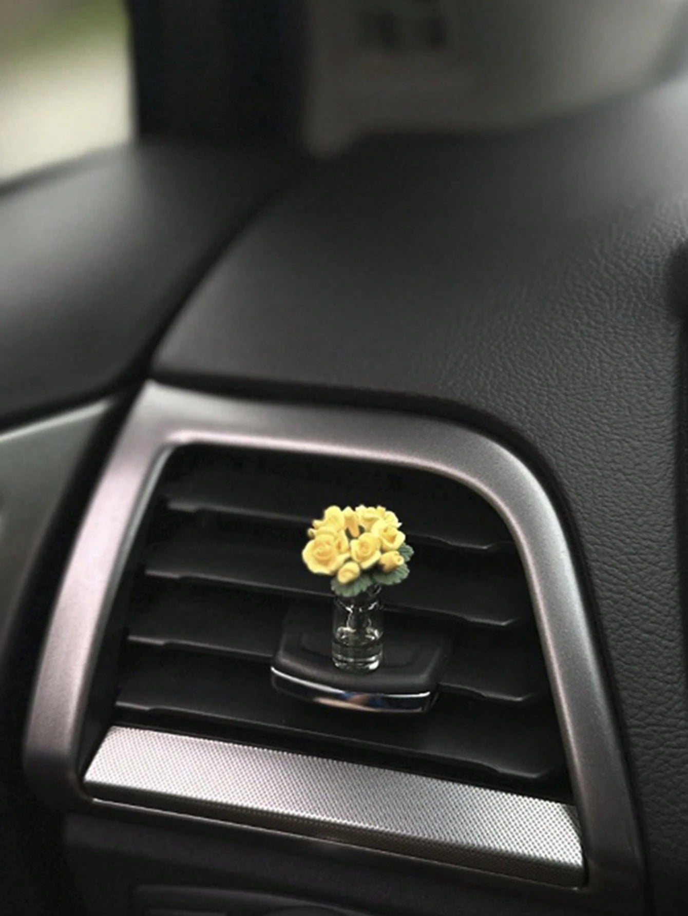 1pc Beautiful Rose Car Center Console Window Rearview Mirror Ornament Mini Car Accessories