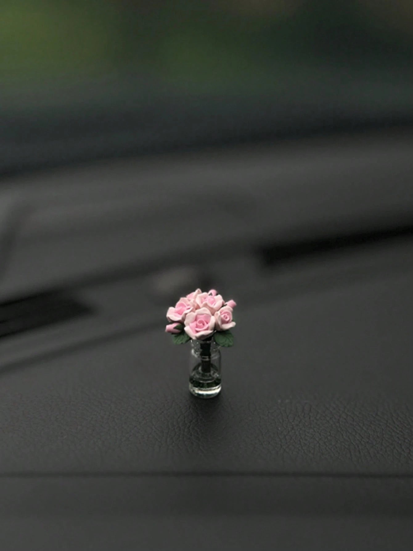 1pc Beautiful Rose Car Center Console Window Rearview Mirror Ornament Mini Car Accessories