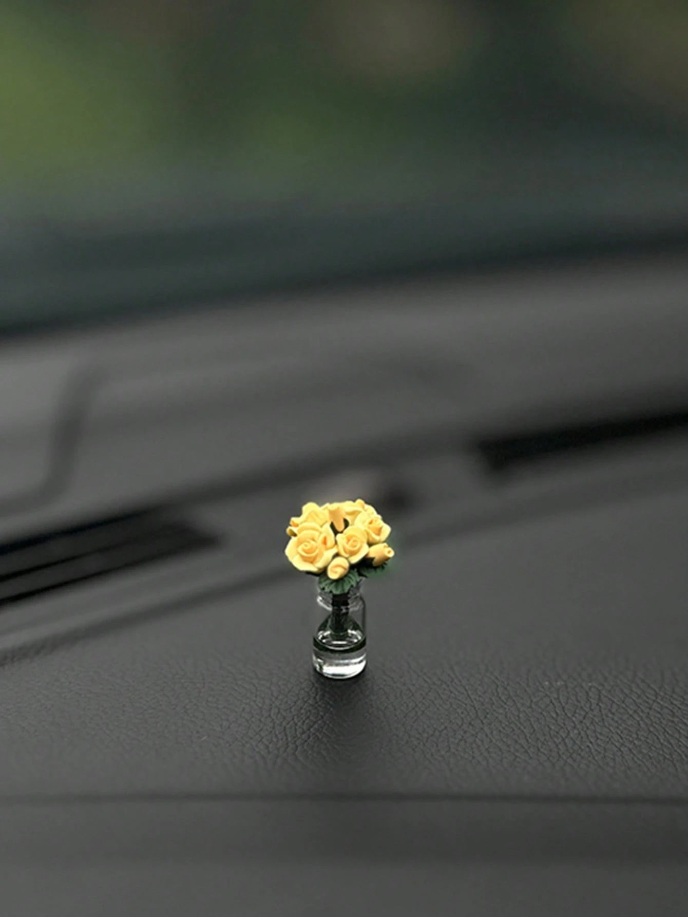 1pc Beautiful Rose Car Center Console Window Rearview Mirror Ornament Mini Car Accessories