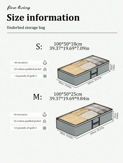 1PC Bed Bottom Storage Bag, Cabinet Top Storage Bag, Solving Storage Problems, Flat Storage Bag, Drawer Storage Bag, Quilt Storage Bag, Clothing Storage Bag, Miscellaneous Storage Bag, Thickened Mater