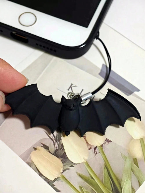 1pc Black Bat Mobile Phone Rope, Halloween Gift!