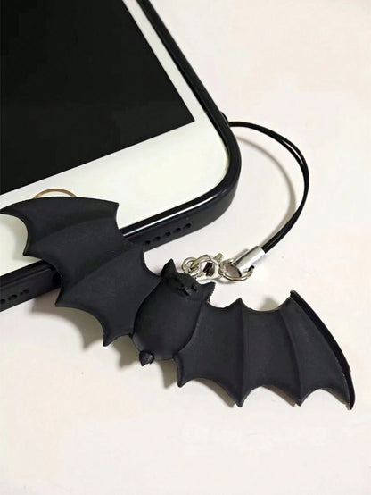 1pc Black Bat Mobile Phone Rope, Halloween Gift!
