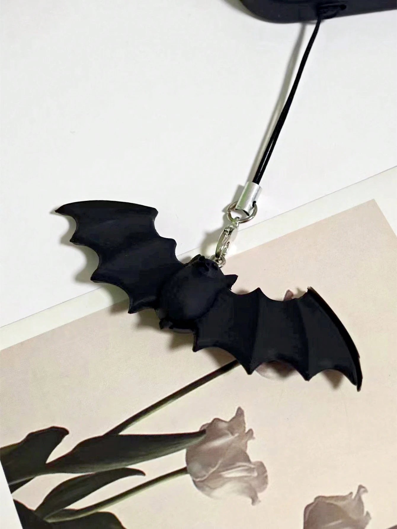 1pc Black Bat Mobile Phone Rope, Halloween Gift!