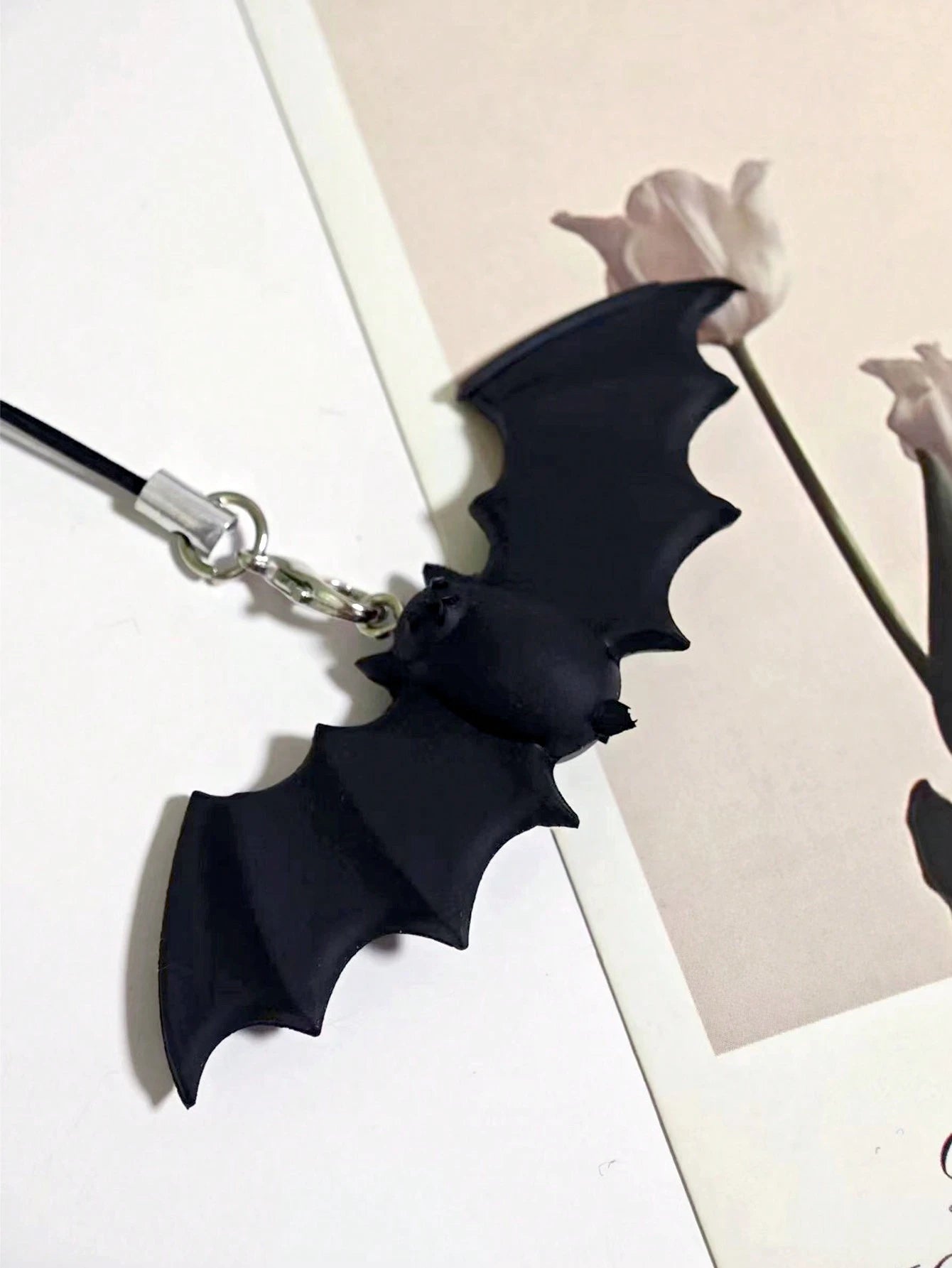 1pc Black Bat Mobile Phone Rope, Halloween Gift!