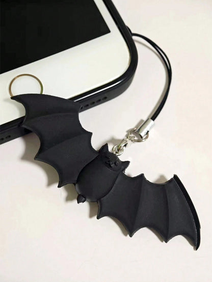 1pc Black Bat Mobile Phone Rope, Halloween Gift!