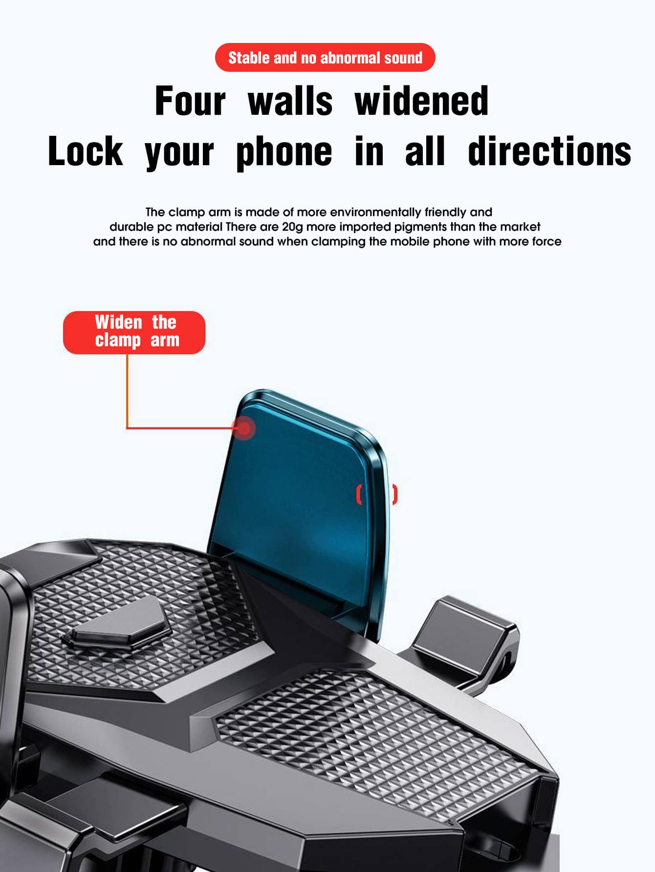 1pc Black Car Phone Holder, Multifunctional Telescopic Suction Cup Car Navigation Bracket, Suitable For Daily Driving Navigation And Phone Placement (Please Clean The Surface Before Use)