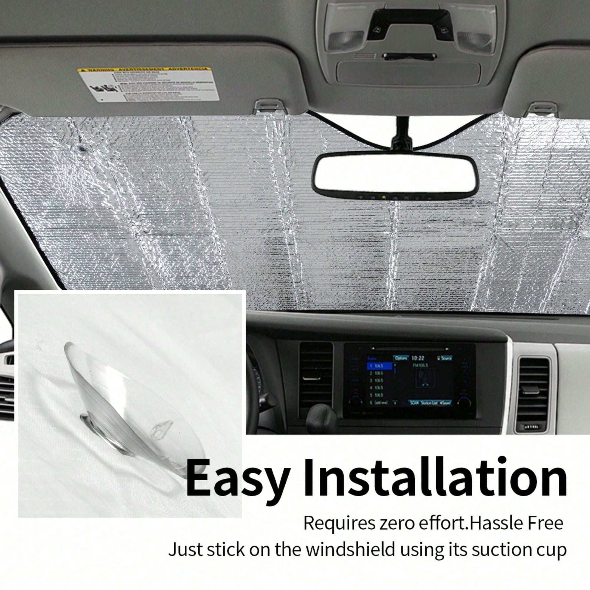 1pc Black Leopard Print Car Sunshade, Front Windshield Sunshade, Keeps Car Interior Cool, Suitable For SUV And Sedan