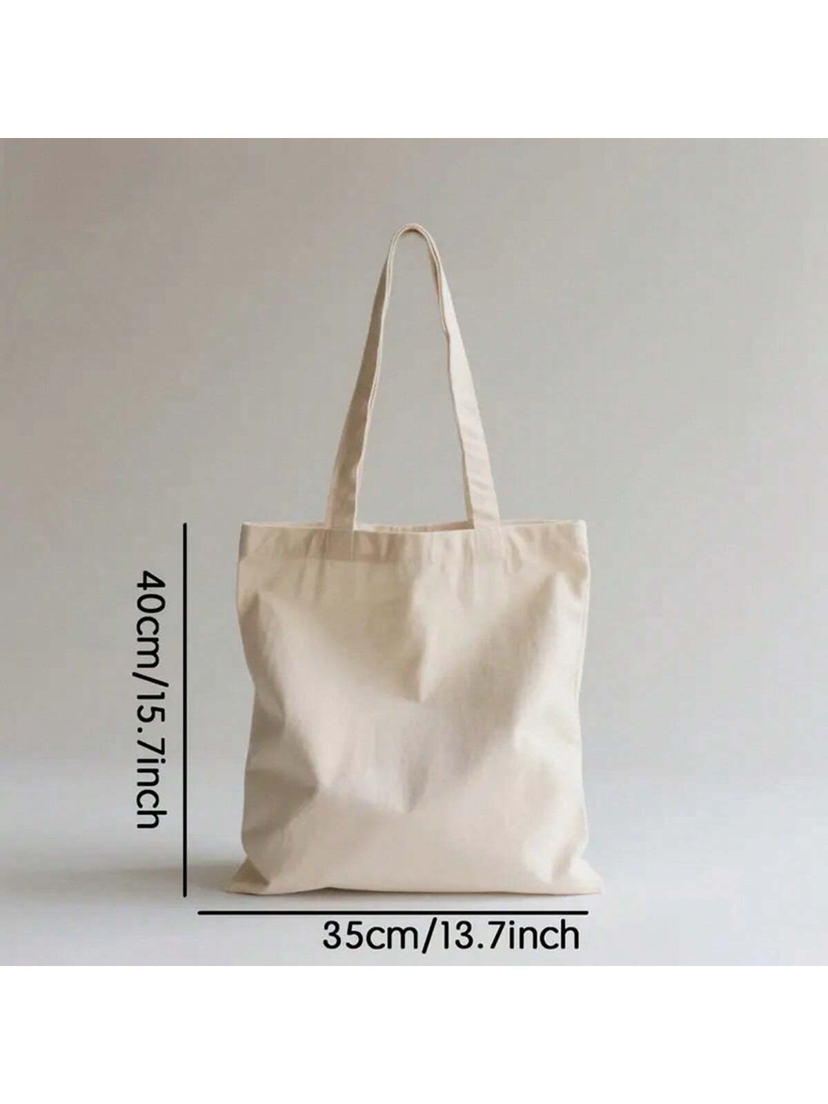 1pc Book-Themed Women's Large Tote Bag With Book Spine Design- Durable Canvas Reusable Grocery & Travel Bag, Sturdy Handle Shoulder Bag For Book Lovers Gift (Ideal For Shopping, Library, Daily Use)