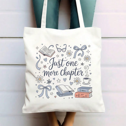 1pc Book-Themed Women's Large Tote Bag With Book Spine Design- Durable Canvas Reusable Grocery & Travel Bag, Sturdy Handle Shoulder Bag For Book Lovers Gift (Ideal For Shopping, Library, Daily Use)