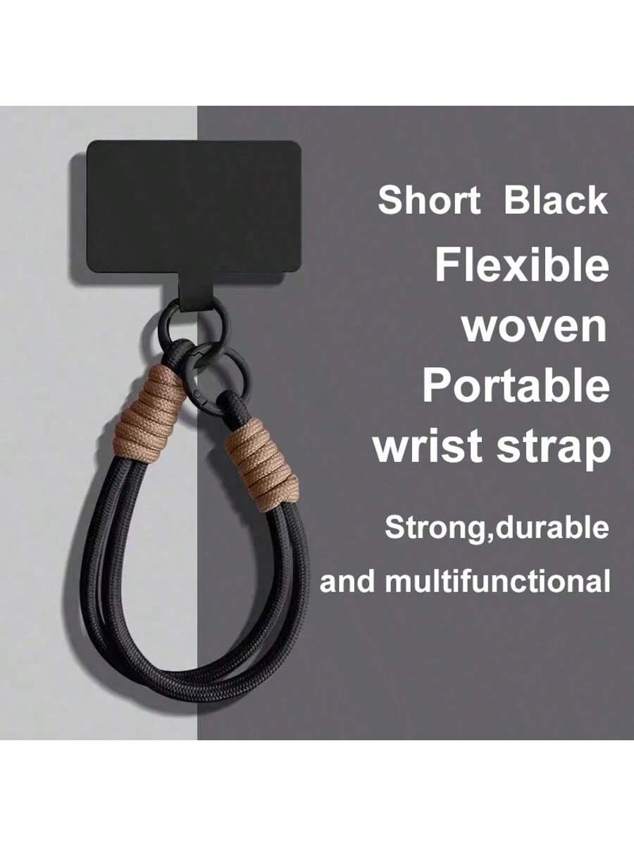 1pc Braided Rope Phone Lanyard Solid Color Candy Color Multifunction Wrist Strap Universal Version Easy Disassembly Hand Woven Rope Phone Case Pendant