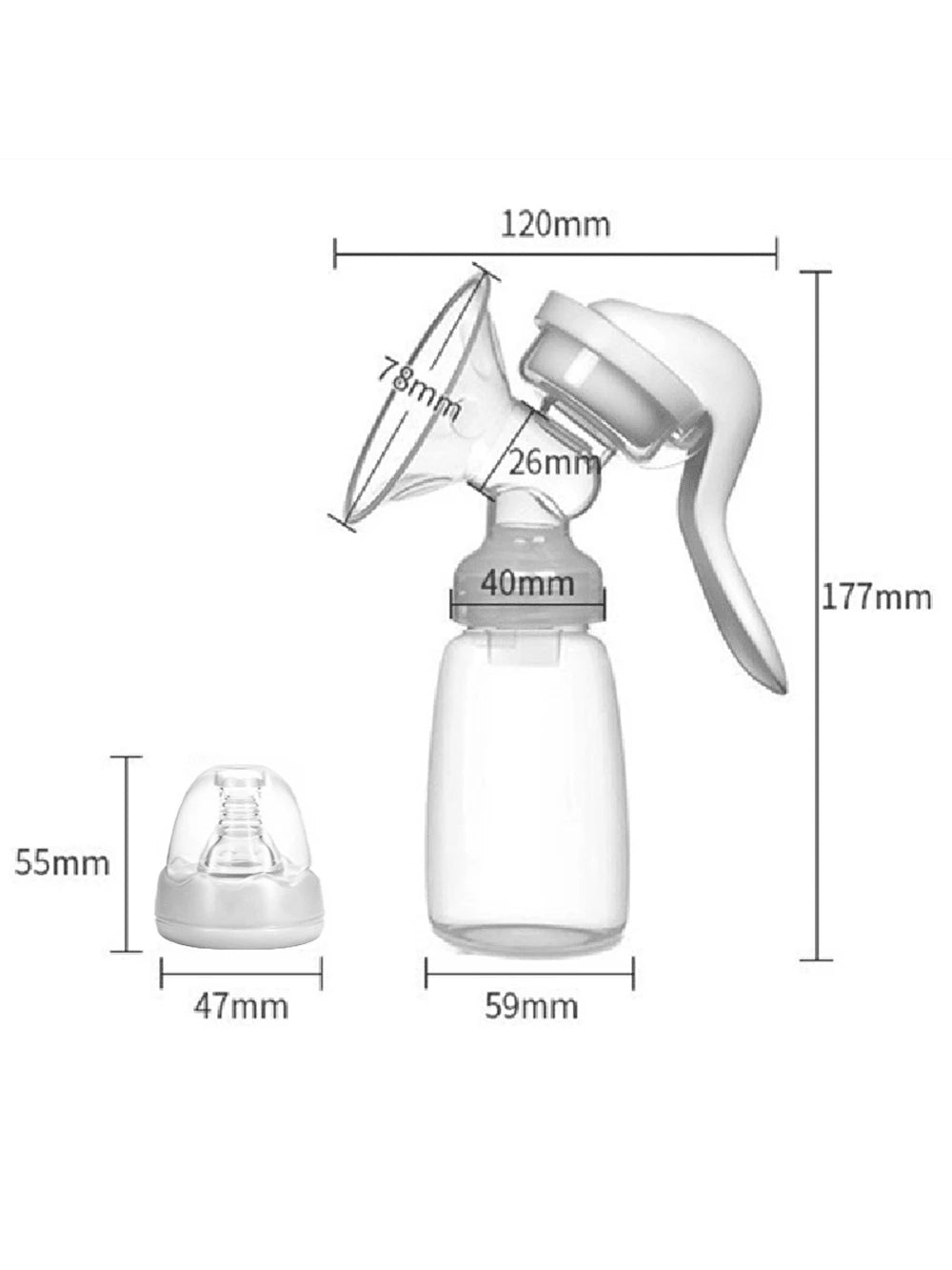 1pc Breast Pump Manual Postpartum Breast Pump Painless And High Suction Milking Machine For Pregnant And Postpartum Girl Portable Halloween Christmas Gift