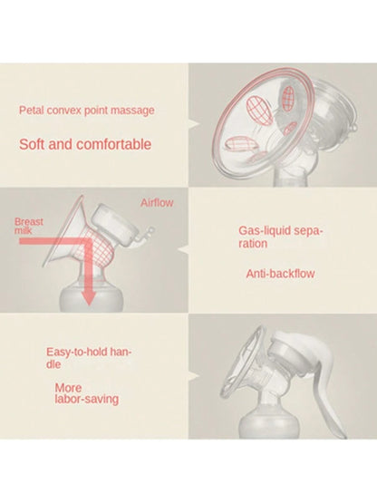 1pc Breast Pump Manual Postpartum Breast Pump Painless And High Suction Milking Machine For Pregnant And Postpartum Girl Portable Halloween Christmas Gift