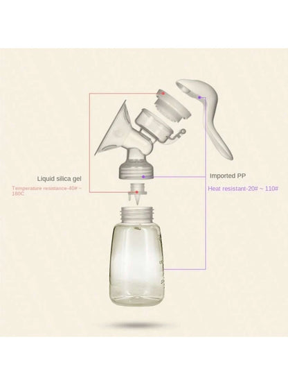 1pc Breast Pump Manual Postpartum Breast Pump Painless And High Suction Milking Machine For Pregnant And Postpartum Girl Portable Halloween Christmas Gift