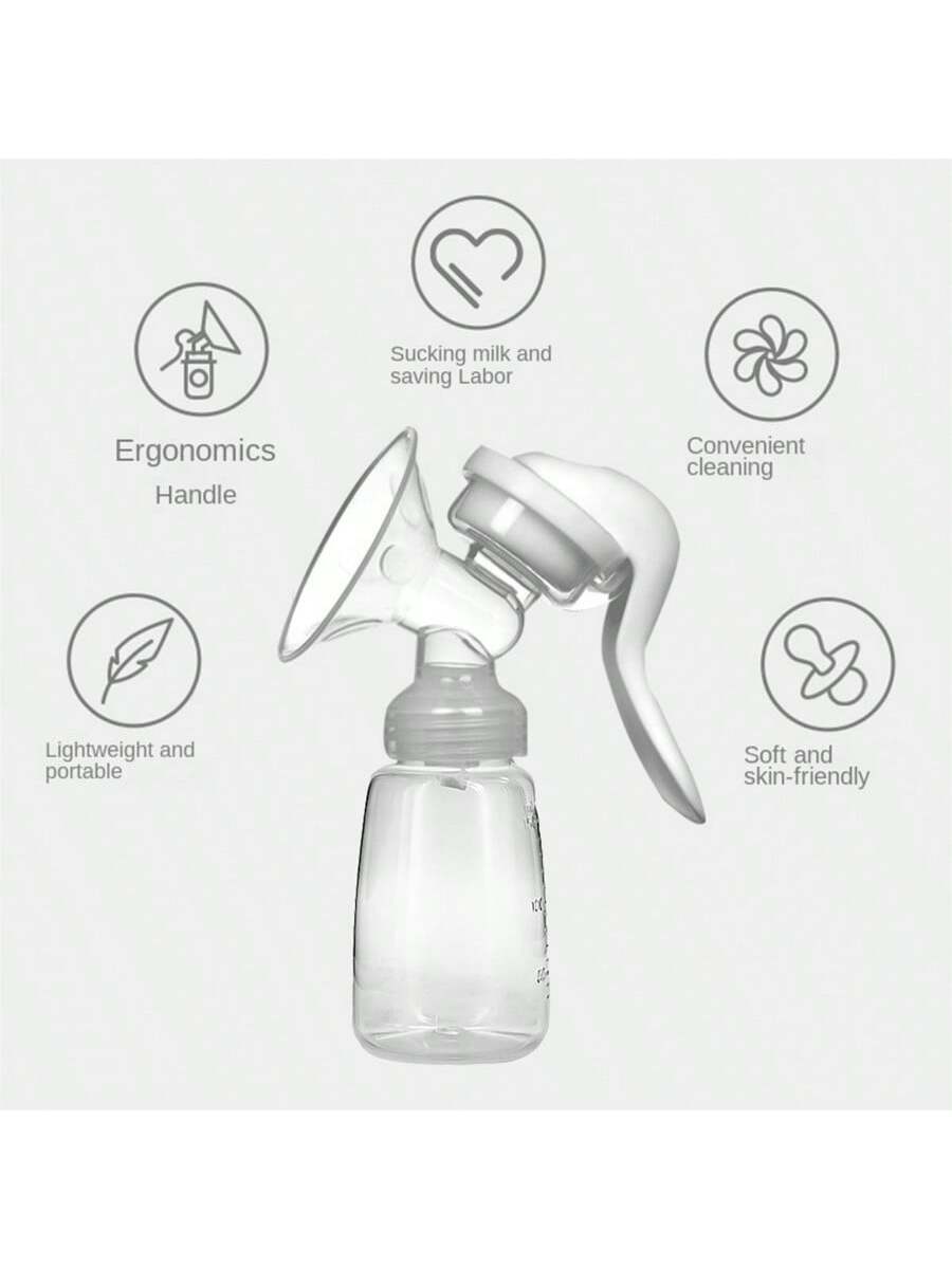 1pc Breast Pump Manual Postpartum Breast Pump Painless And High Suction Milking Machine For Pregnant And Postpartum Girl Portable Halloween Christmas Gift