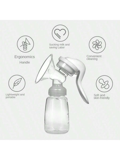 1pc Breast Pump Manual Postpartum Breast Pump Painless And High Suction Milking Machine For Pregnant And Postpartum Girl Portable Halloween Christmas Gift