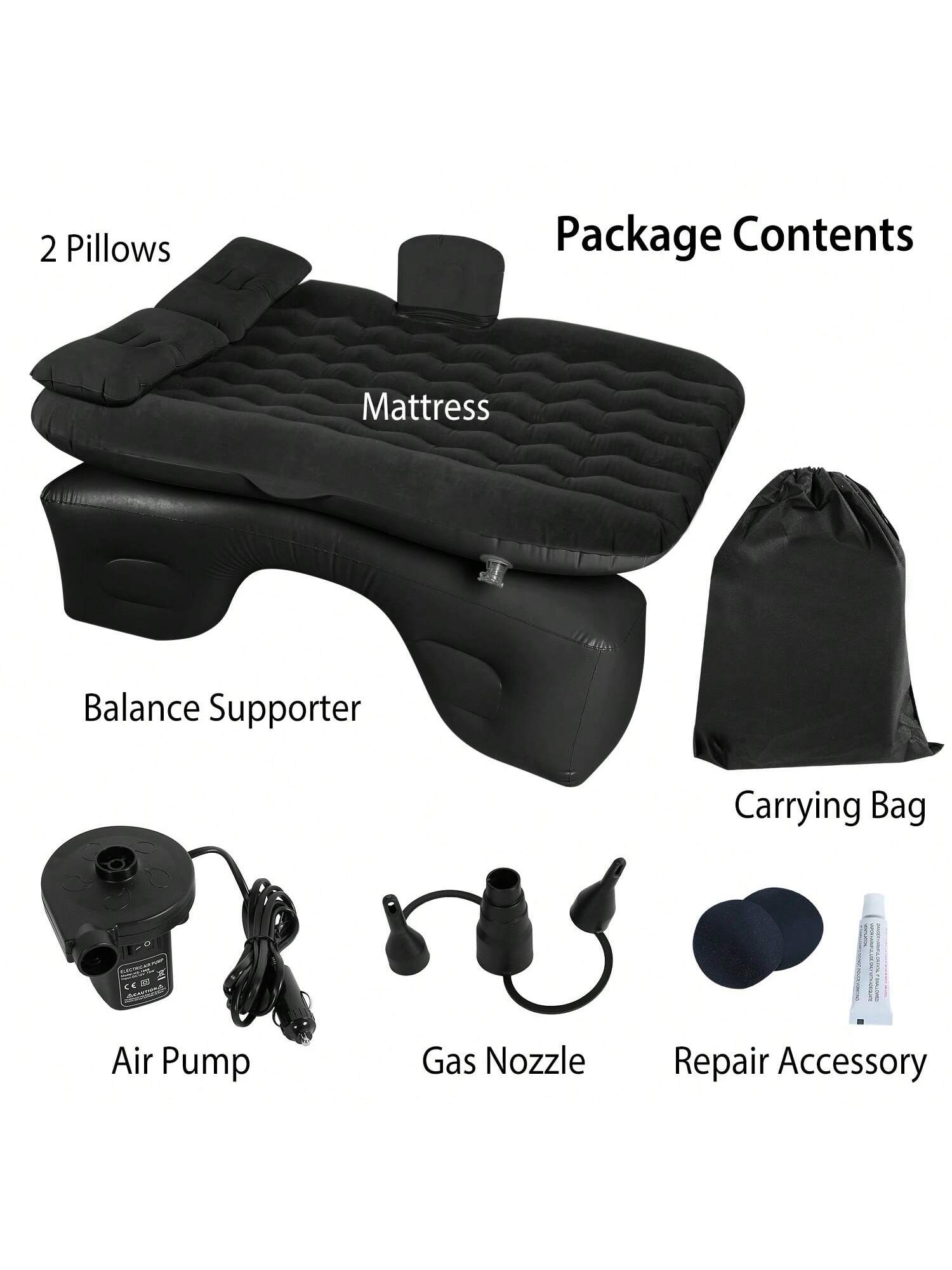 1Pc Car Air Mattress Bed Inflation Car Mattress Bed Portable Travel Camping Sleep Mat Car Inflation Bed Car Accessories For Summer Trip Beach Vacation