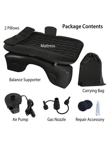 1Pc Car Air Mattress Bed Inflation Car Mattress Bed Portable Travel Camping Sleep Mat Car Inflation Bed Car Accessories For Summer Trip Beach Vacation