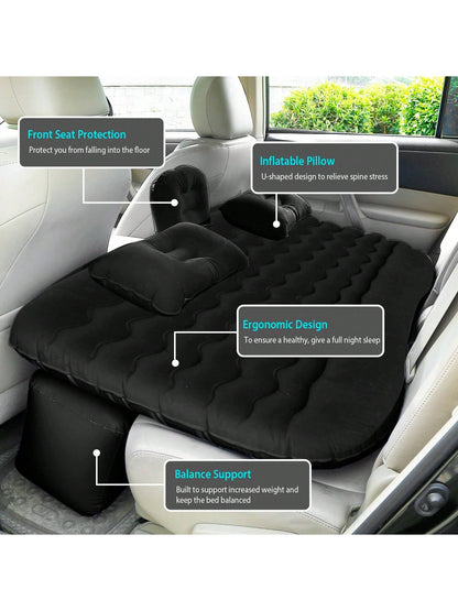 1Pc Car Air Mattress Bed Inflation Car Mattress Bed Portable Travel Camping Sleep Mat Car Inflation Bed Car Accessories For Summer Trip Beach Vacation