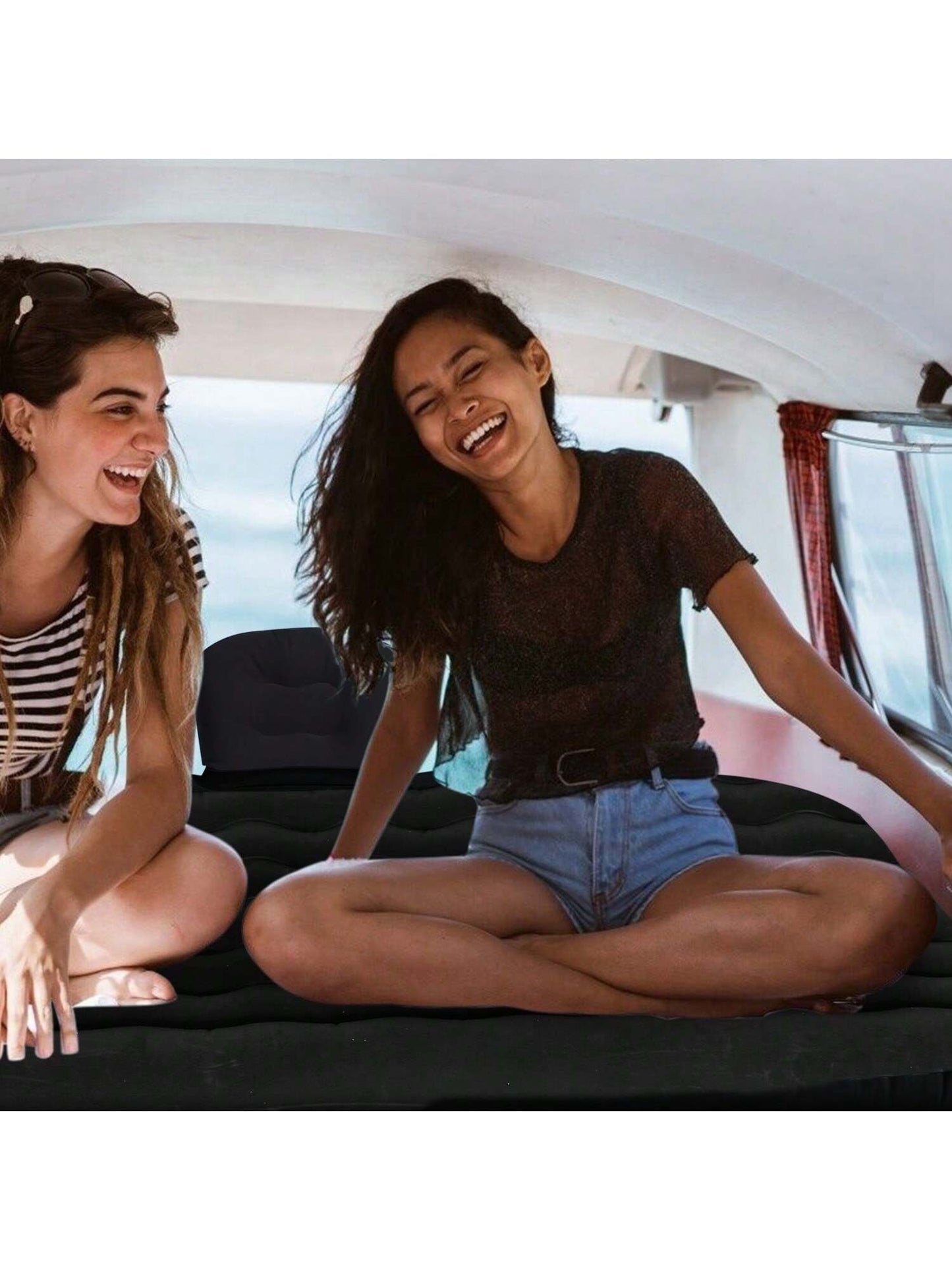 1Pc Car Air Mattress Bed Inflation Car Mattress Bed Portable Travel Camping Sleep Mat Car Inflation Bed Car Accessories For Summer Trip Beach Vacation