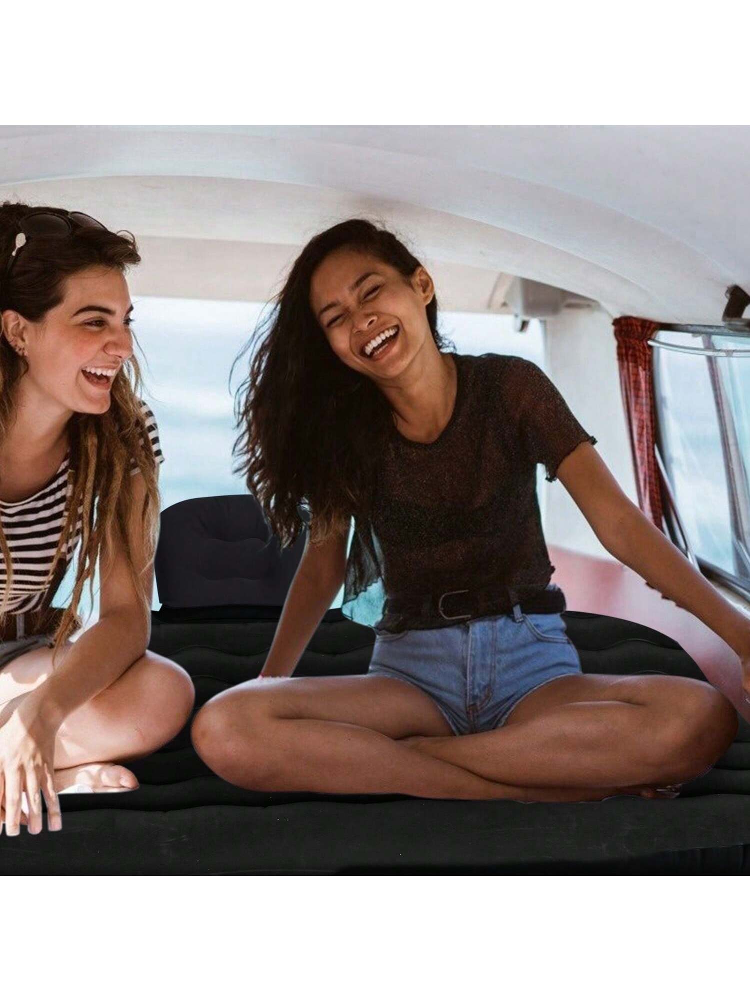 1Pc Car Air Mattress Bed Inflation Car Mattress Bed Portable Travel Camping Sleep Mat Car Inflation Bed Car Accessories For Summer Trip Beach Vacation
