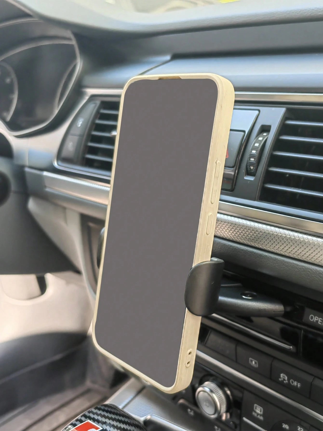 1pc Car CD Slot & Air Vent Mount Phone Holder Stand For Navigation