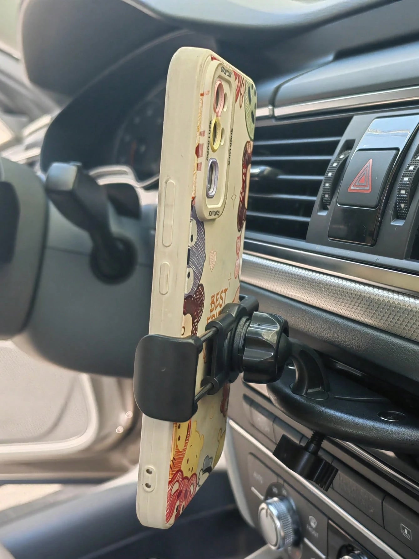1pc Car CD Slot & Air Vent Mount Phone Holder Stand For Navigation
