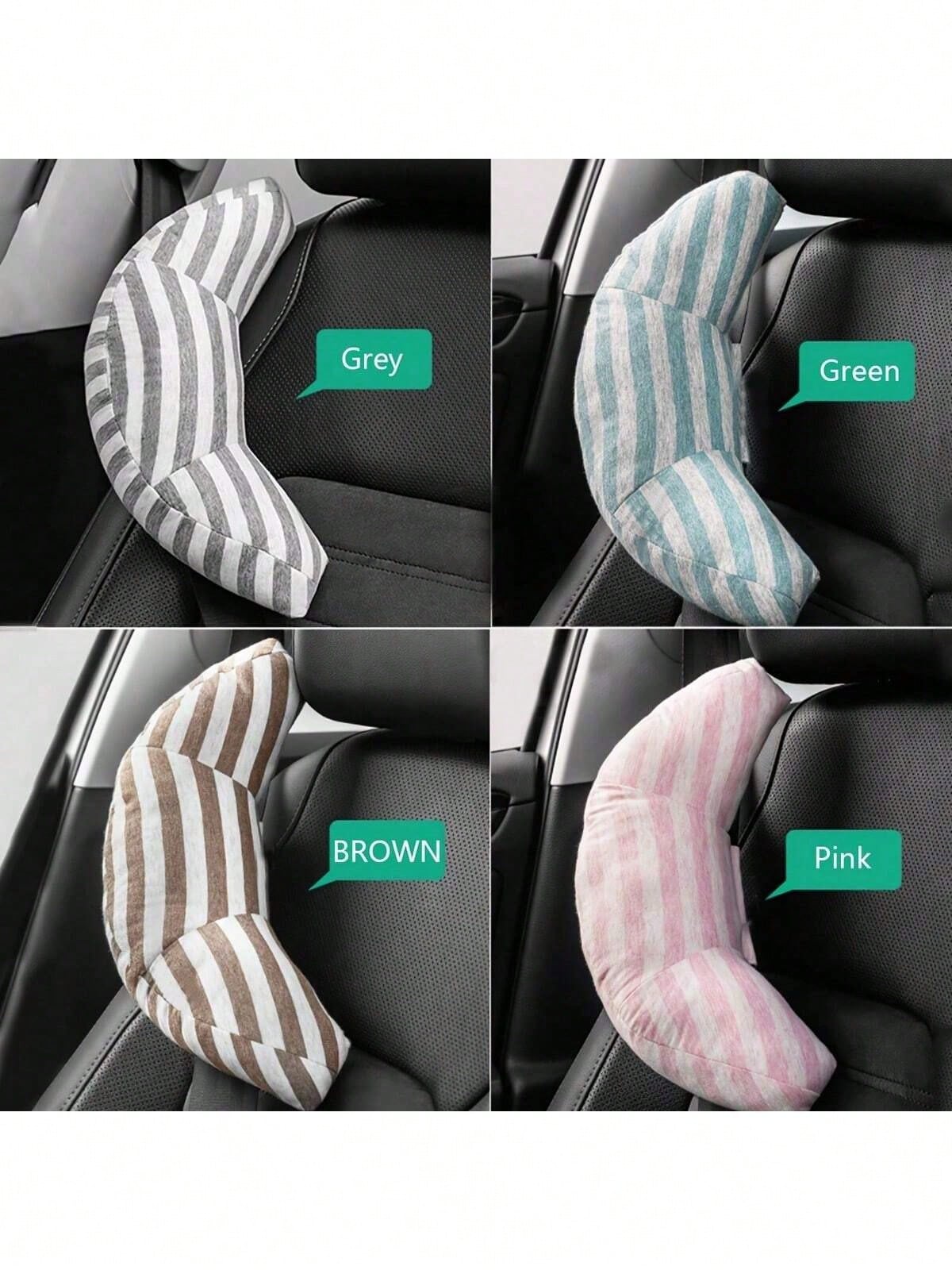 1pc Car Headrest Safety Belt Pillow, Car Accessories Pillow For Sleeping (Please Judge Whether The Size Meets The Purchase Requirement)