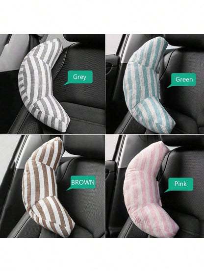 1pc Car Headrest Safety Belt Pillow, Car Accessories Pillow For Sleeping (Please Judge Whether The Size Meets The Purchase Requirement)