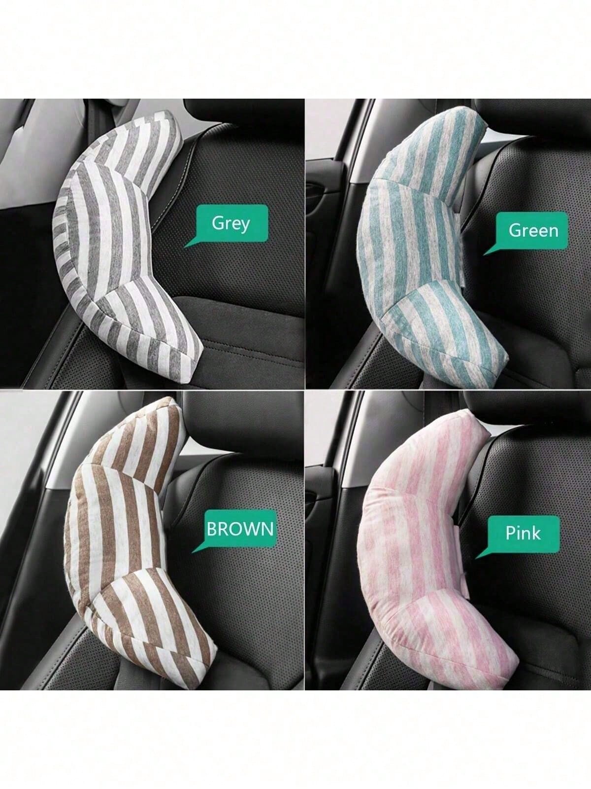 1pc Car Headrest Safety Belt Pillow, Car Accessories Pillow For Sleeping (Please Judge Whether The Size Meets The Purchase Requirement)