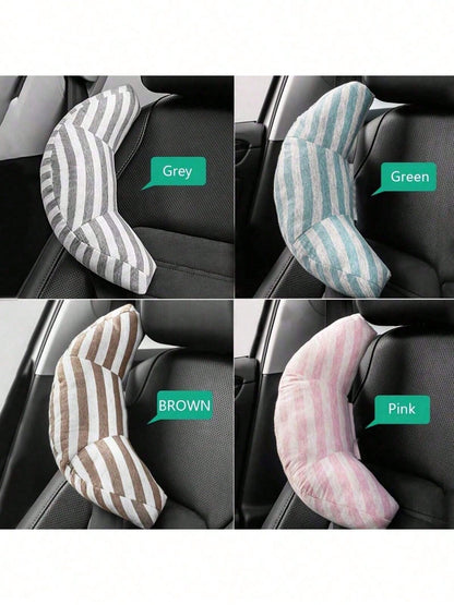 1pc Car Headrest Safety Belt Pillow, Car Accessories Pillow For Sleeping (Please Judge Whether The Size Meets The Purchase Requirement)