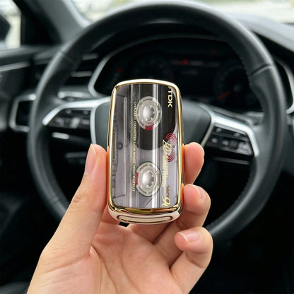 1pc Car Key Case-Fashion Prints,Suitable For Jetta Mk6, Polo Mk5, Golf Mk6, Tiguan Mk1, Passat B7, Passat NMS, Caddy Mk3, Beetle, Amarok, Touran Mk1. Advanced Soft-Touch, Does Not Block Signal, Unisex