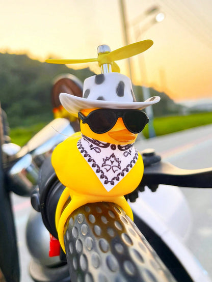 1pc Car & Motorcycle Decorative Cowboy Yellow Duck Wind Breaking Duck